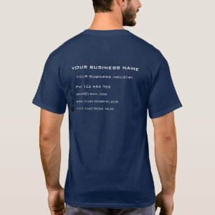Aangepaste Business Name Text Info Promotion-T-Shi T-shirt
