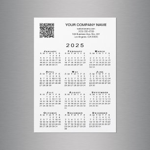 Aangepaste Business QR Code 2025 Kalender Magnet K