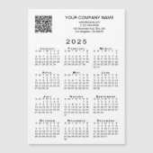 Aangepaste Business QR Code 2025 Kalender Magnet K (Voorkant)
