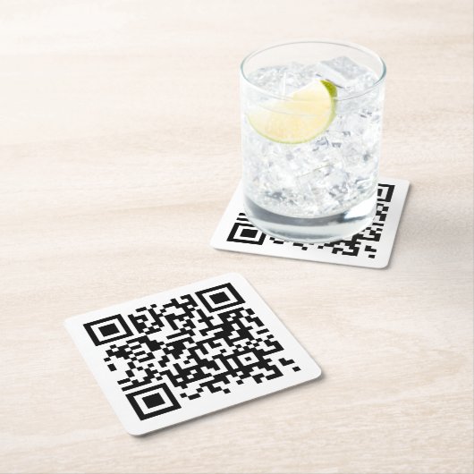 Aangepaste Business QR Code Sjabloon Modern Eenvou Kartonnen Onderzetters (Insitu)