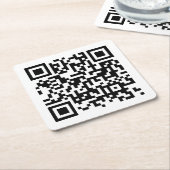 Aangepaste Business QR Code Sjabloon Modern Eenvou Kartonnen Onderzetters (Schuin)