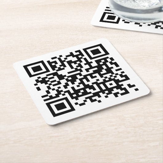 Aangepaste Business QR Code Sjabloon Modern Eenvou Kartonnen Onderzetters (Schuin)