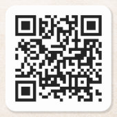 Aangepaste Business QR Code Sjabloon Modern Eenvou Kartonnen Onderzetters (Voorkant)