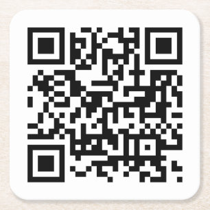 Aangepaste Business QR Code Sjabloon Modern Eenvou Kartonnen Onderzetters