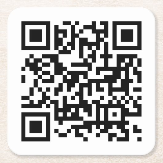 Aangepaste Business QR Code Sjabloon Modern Eenvou Kartonnen Onderzetters (Voorkant)