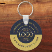 Aangepaste Business Round Logo Promotionele Marine Sleutelhanger (Voorkant)
