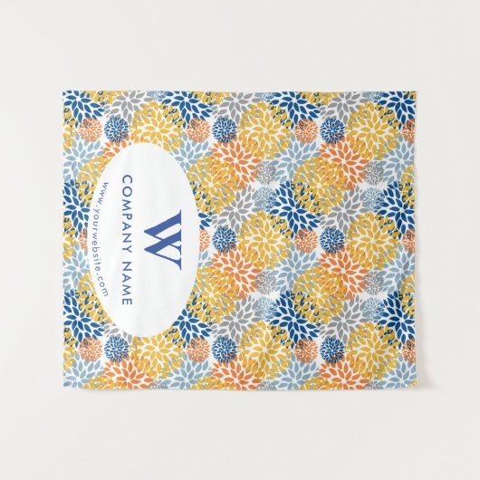 Aangepaste Business Table Runner Banner Bloemen Wandkleed (Voorkant (horizontaal))