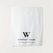 Aangepaste Business Table Runner Banner Modern Wit Wandkleed (Voorkant)