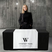 Aangepaste Business Table Runner Banner Modern Wit Wandkleed