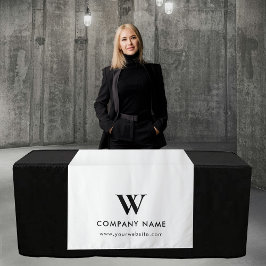 Aangepaste Business Table Runner Banner Modern Wit Wandkleed