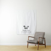 Aangepaste Business Table Runner Banner White Craf Wandkleed (In situ)