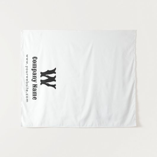 Aangepaste Business Table Runner Banner White Retr Wandkleed (Voorkant (horizontaal))