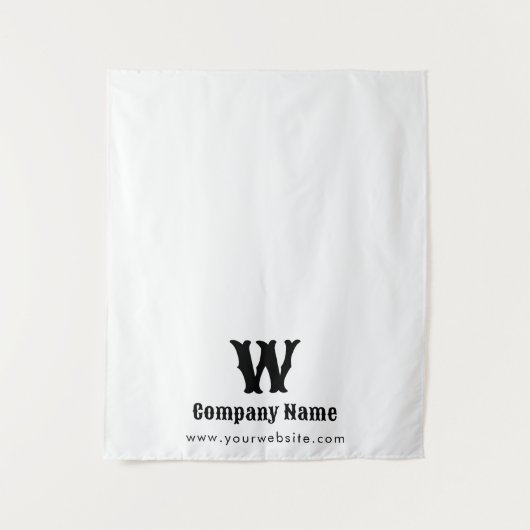 Aangepaste Business Table Runner Banner White Retr Wandkleed (Voorkant)
