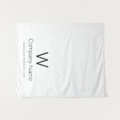 Aangepaste Business Table Runner Banner Wit Eenvou Wandkleed (Voorkant (horizontaal))