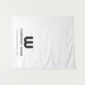 Aangepaste Business Table Runner Banner Wit Modern Wandkleed (Voorkant (horizontaal))