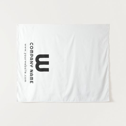 Aangepaste Business Table Runner Banner Wit Modern Wandkleed (Voorkant (horizontaal))