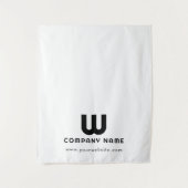 Aangepaste Business Table Runner Banner Wit Modern Wandkleed (Voorkant)
