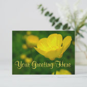 Aangepaste buttercup RSVP-kaarten RSVP Kaartje (Staand voorkant)