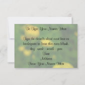 Aangepaste buttercup RSVP-kaarten RSVP Kaartje (Achterkant)