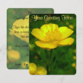Aangepaste buttercup RSVP-kaarten RSVP Kaartje (Voorkant / Achterkant)