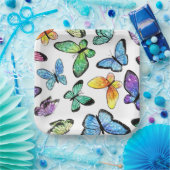 Aangepaste butterflies Design Party Supplies, Papieren Bordje (Feest)