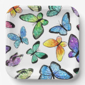 Aangepaste butterflies Design Party Supplies, Papieren Bordje (Voorkant)