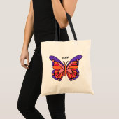 Aangepaste Butterfly-monogram canvas tassen (Voorkant (product))