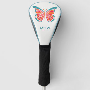 Aangepaste butterfly-monogram drivercover voor sty golfheadcover