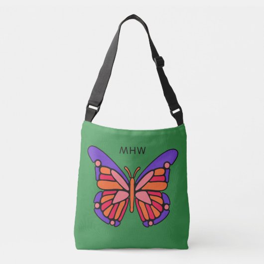 Aangepaste butterfly-monogram-tassen met styling crossbody tas (Voorkant)