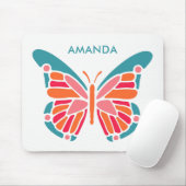 Aangepaste butterfly-naam mousepad muismat (Met muis)