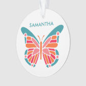 Aangepaste Butterfly-ornament Ornament (voorkant)