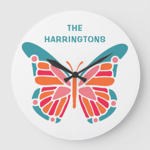 Aangepaste Butterfly-wandklokken Grote Klok