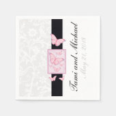 Aangepaste Butterfly Wedding Napkins Servet (Voorkant)