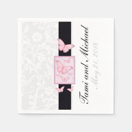 Aangepaste Butterfly Wedding Napkins Servet