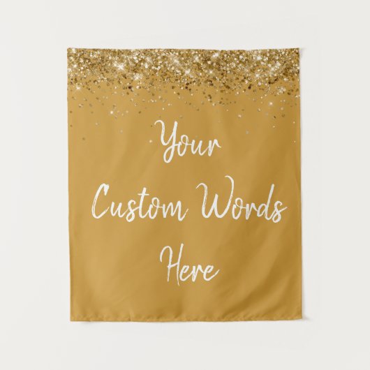 Aangepaste Butterscotch Goud Persoonlijke Fotohokj Wandkleed (Voorkant)