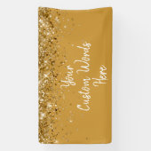 Aangepaste Butterscotch Goud Verjaardagsfeestje Ph Spandoek (Verticaal)