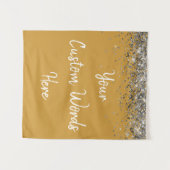 Aangepaste Butterscotch Zilver Persoonlijke Photob Wandkleed (Voorkant (horizontaal))