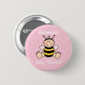 Aangepaste Button bijen Baby shower (Voorkant /achterkant)