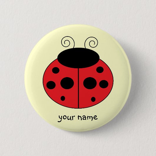 Aangepaste Button Ladybug (Voorkant)