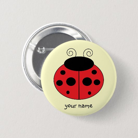 Aangepaste Button Ladybug (Voorkant /achterkant)