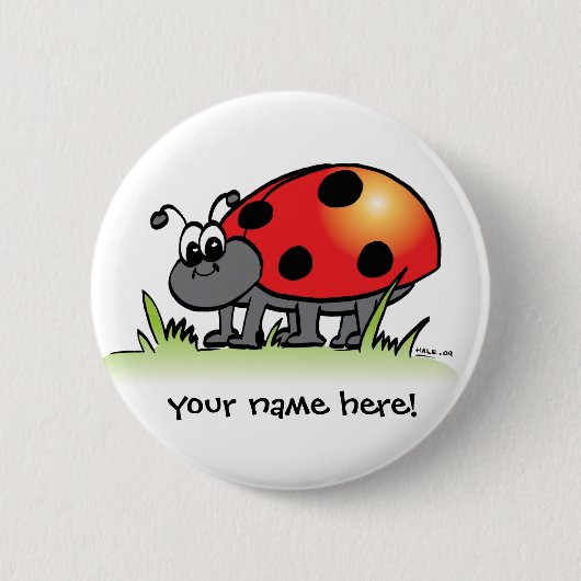 Aangepaste Button Ladybug (Voorkant)