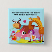 Aangepaste Button landbouwhuisdieren (Voorkant)