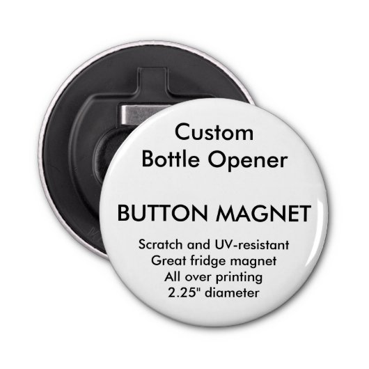 Aangepaste Button Magnetflesopening Button Flesopener (Voorkant)