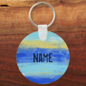 Aangepaste Button Sleutelhanger "bij het strand" B (Voorkant)