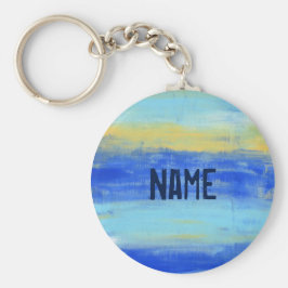 Aangepaste Button Sleutelhanger "bij het strand" B