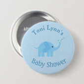 Aangepaste Button van Baby shower met olifant (Voorkant /achterkant)