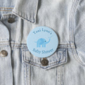 Aangepaste Button van Baby shower met olifant (In situ)