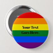 Aangepaste Button voor berichtpride regenboogkleur (Voorkant /achterkant)