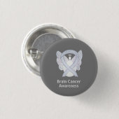 Aangepaste Button voor Brain Cancer Grey Awareness (Voorkant /achterkant)
