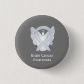 Aangepaste Button voor Brain Cancer Grey Awareness (Voorkant)